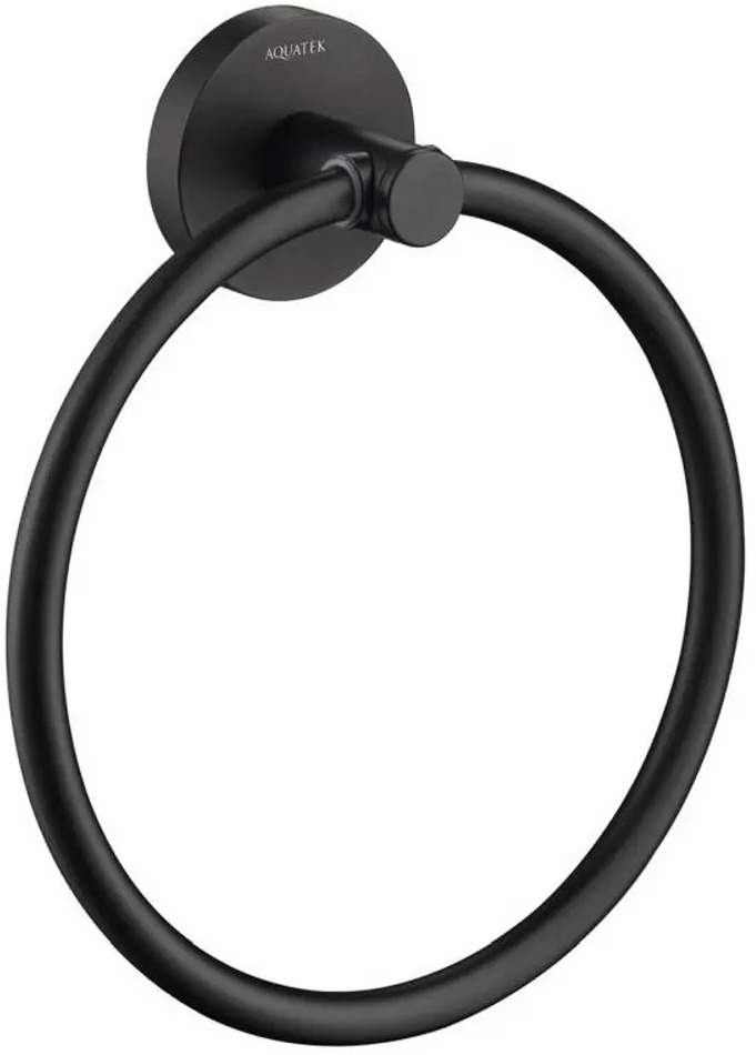 91649805 Держатель для полотенец Aquatek AQ4112MB 18см цвет черный STLM-0982990