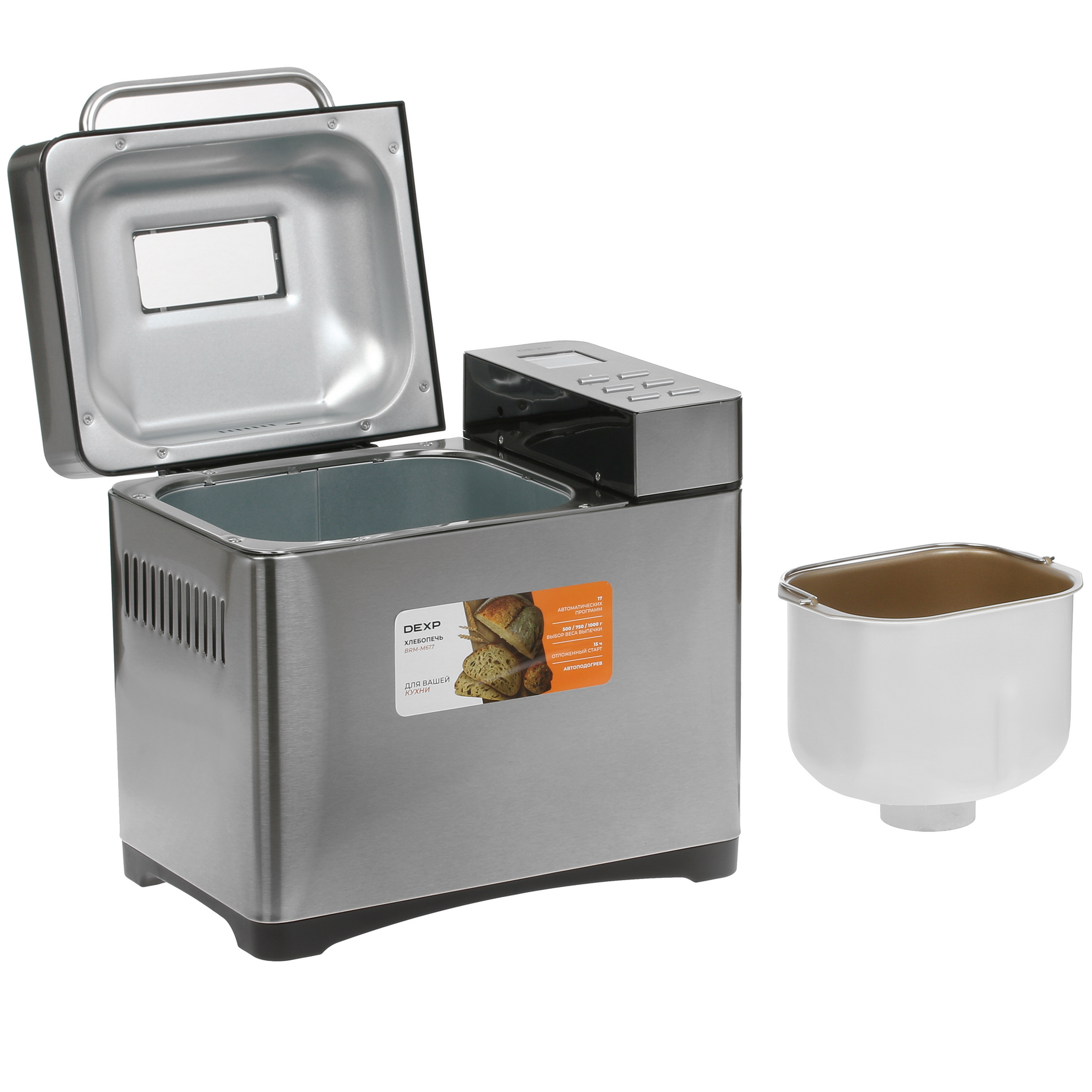 5419364 Хлебопечь DEXP BRM-M617 серебристый STDN-0140042 - Вид №5