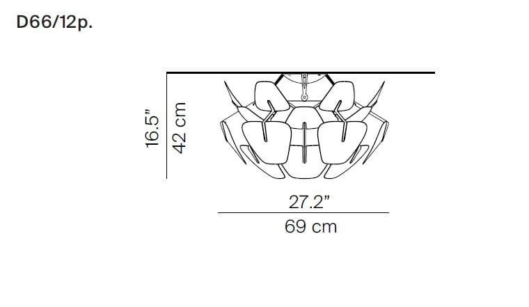 Светодиодный потолочный светильник из поликарбоната LUCEPLAN ARCH-00099178 - Вид №2