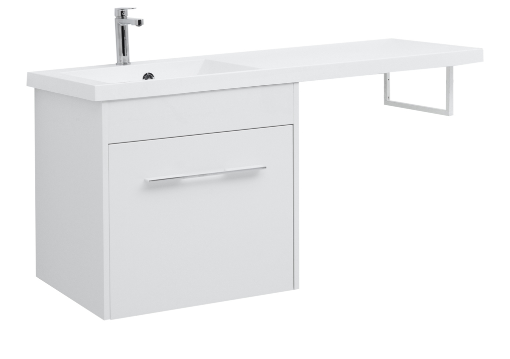 Тумба с раковиной Aquanet Августа 120 L белый 0023956500210026 - Вид №2