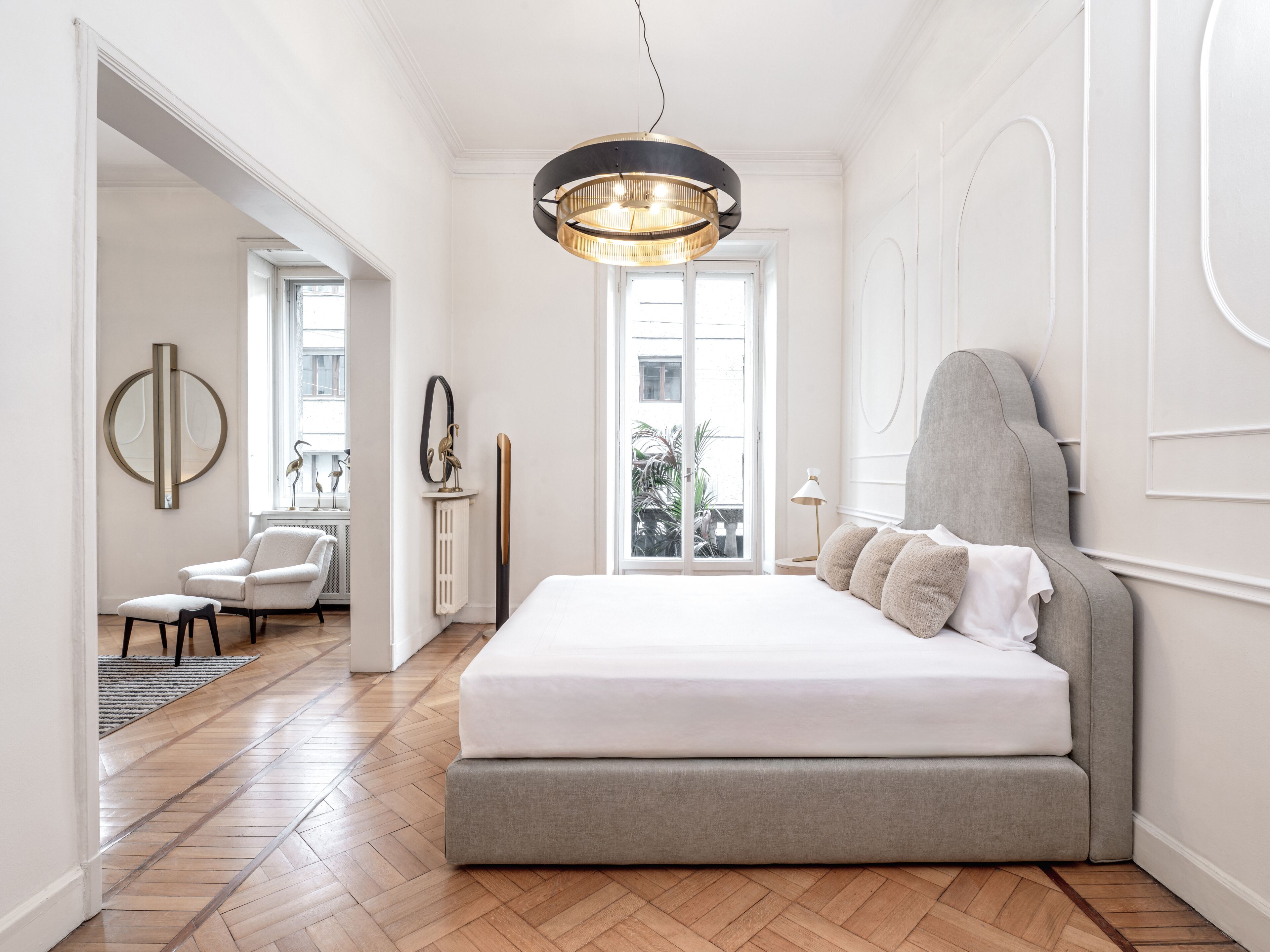 Двуспальная мягкая кровать из ткани DOM EDIZIONI BALDON ARCH-00061791 - Вид №3