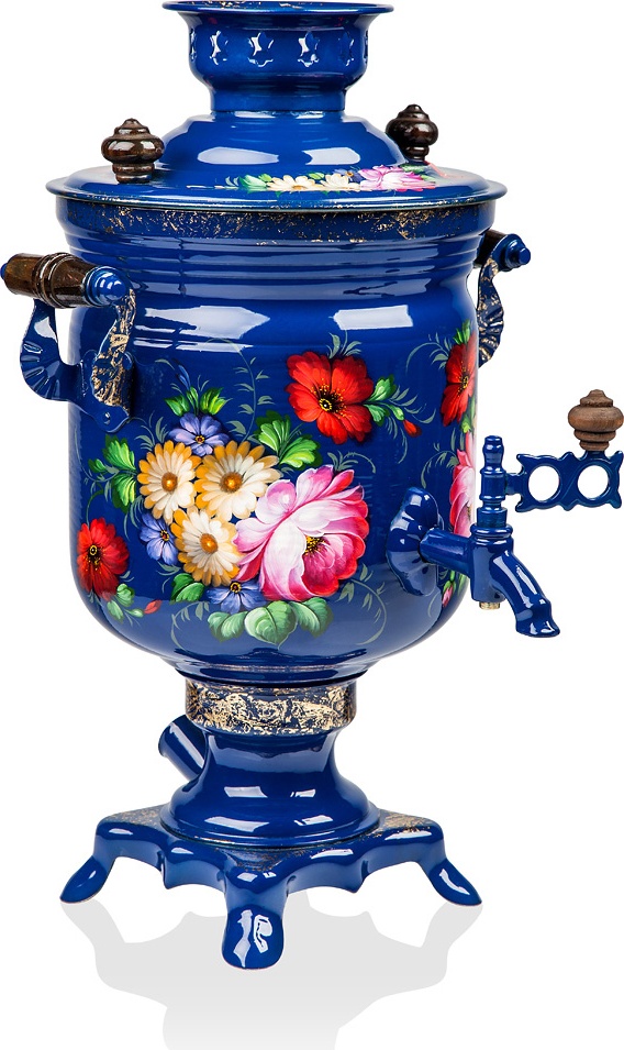 10620670 Жостовская фабрика декоративной росписи Самовар с ручной авторской росписью Стекло 