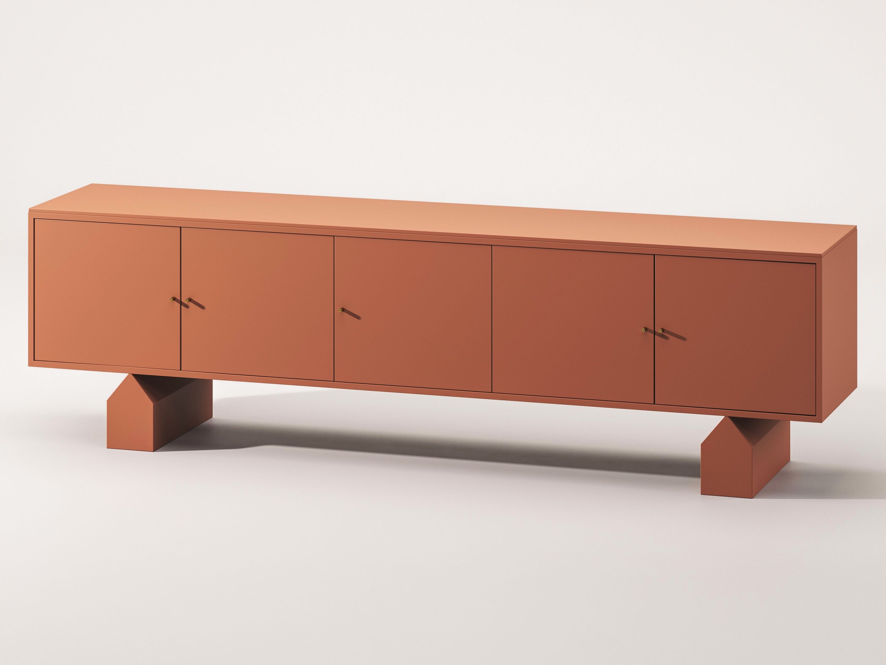 Матовый лакированный деревянный шкаф Falsasquadra Nilde ARCH-00119563