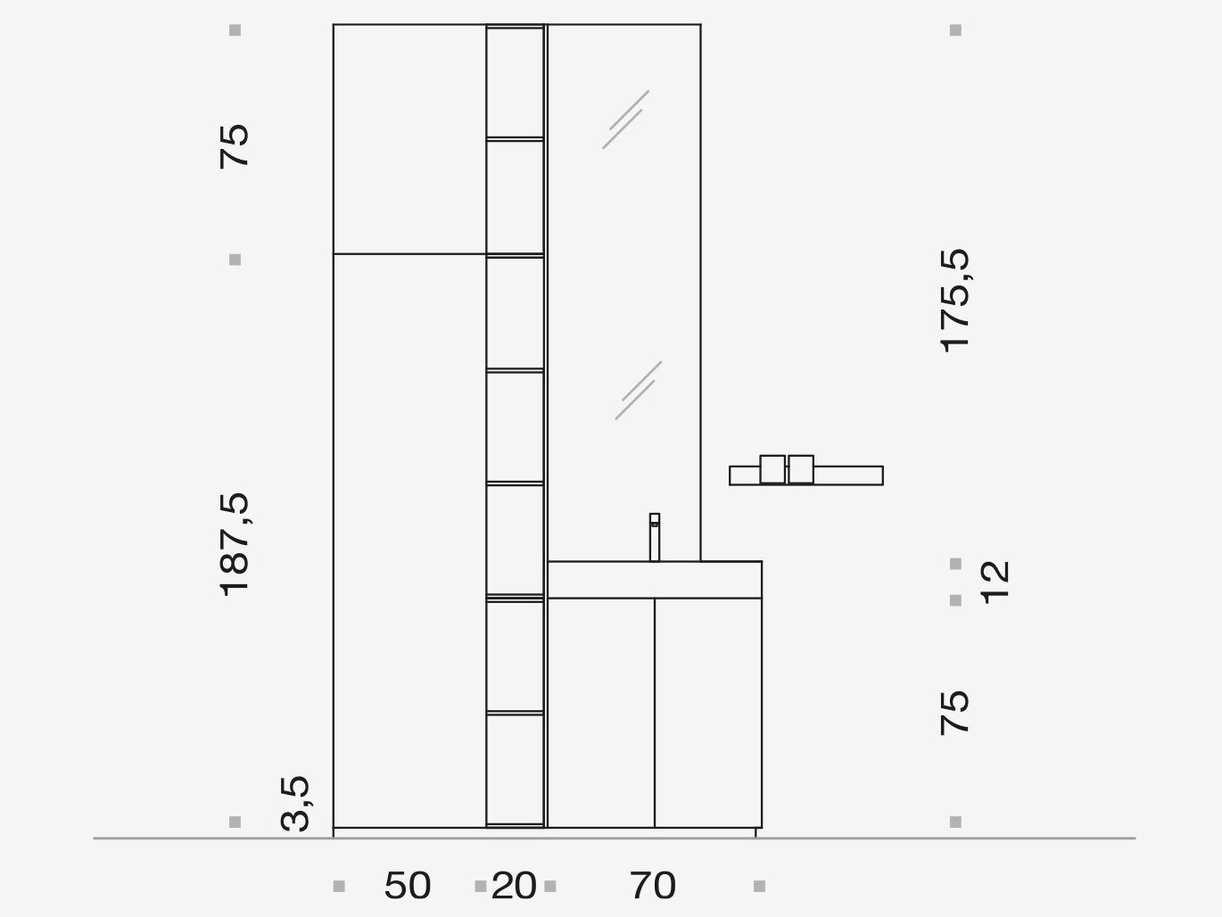 Деревянный напольный шкаф с одной раковиной с дверцами ARCOM Поллок ARCH-00128056 - Вид №2