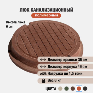 90893304 Люк колодца ⌀460мм красный STLM-0418304 НОВАЯ ЭРА