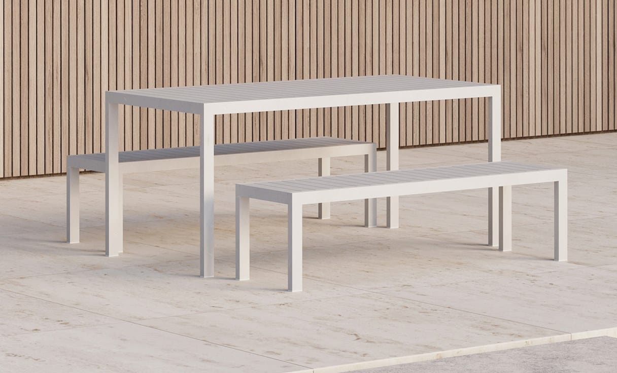 Алюминиевая садовая скамейка с порошковым покрытием Case Eos ARCH-00134240 - Вид №6