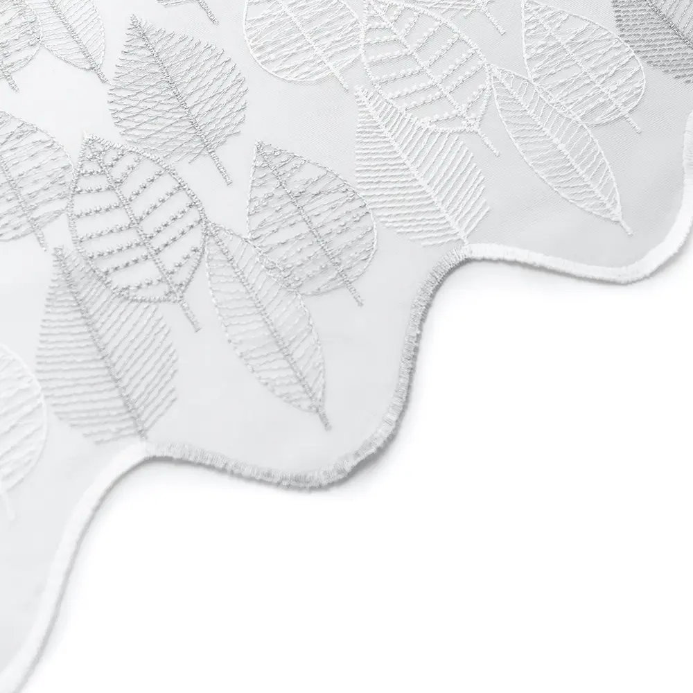 Тюль 1 м/п Foglie сетка вышитая 280 см цвет серый TEX REPUBLIC STLM-2135025 - Вид №2