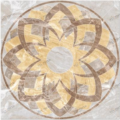 Панно Premium Marble K-953/LR/d01 (2w953/d01) Beige Grey lap. 120х120 Kerranova sun-id-329946