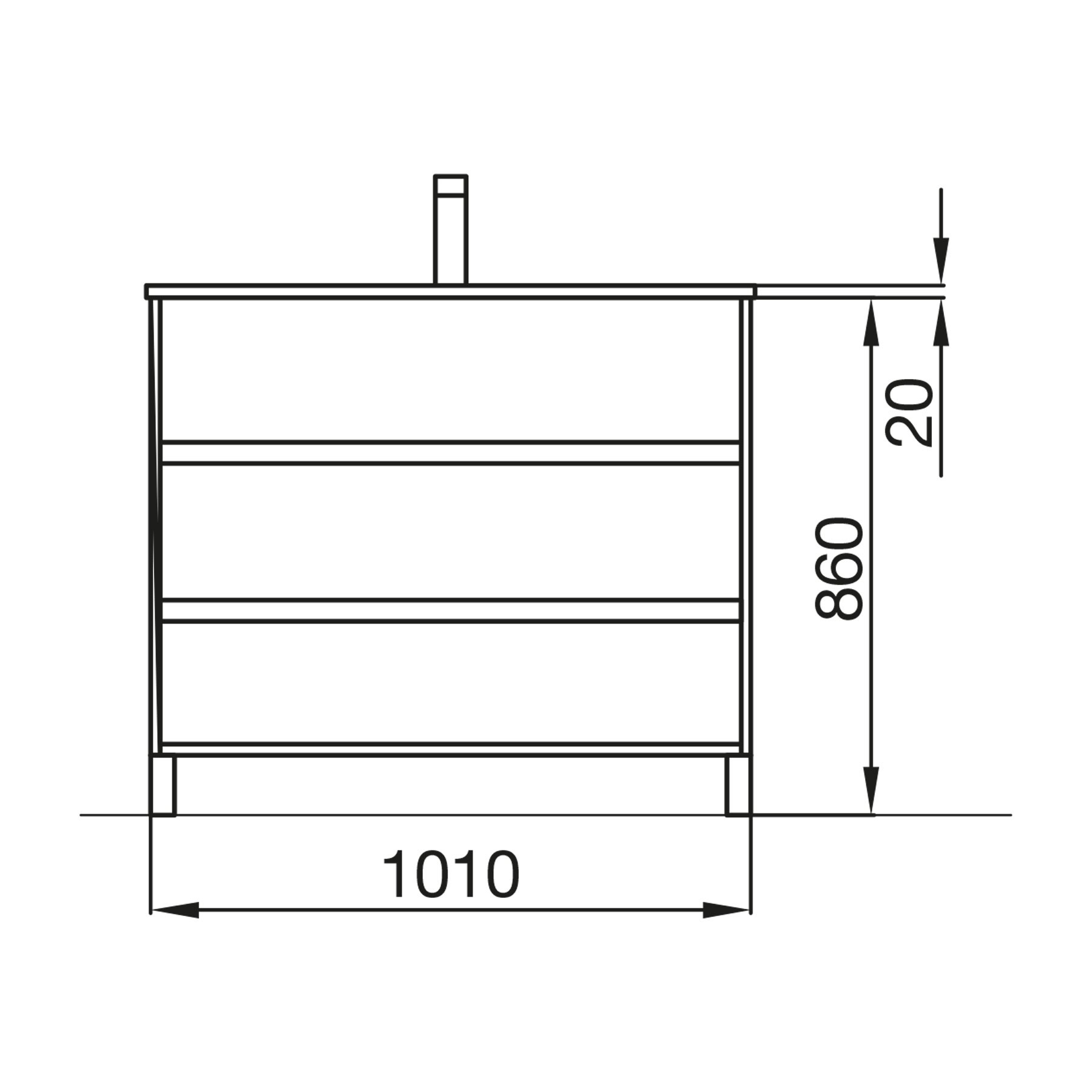 85144 SALGAR Мебель для умывальника ARENYS 1000 MATT GREY + Раковина Мэтт Грей - Вид №2