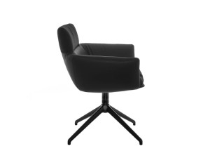 Мягкое вращающееся кресло с подлокотниками