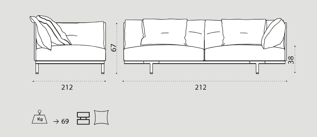 Ткань сад диван Ethimo залив ARCH-00146134 - Вид №5