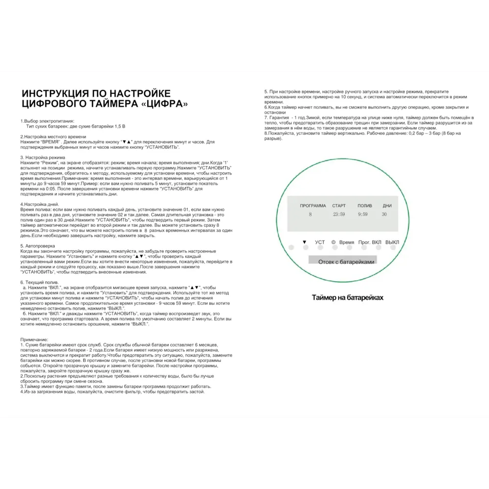 Программируемый таймер полива BOUTTE с шаровым краном 87271053 STLM-0962477 - Вид №10