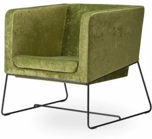 ROSSIN Мягкое кресло-санки с подлокотниками Tonic metal