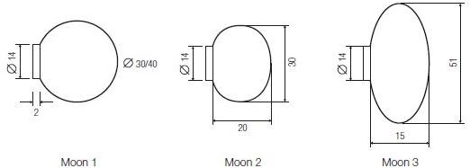 luxcambra Настенный светильник из опалового стекла Moon Moona1_2161 - Вид №2