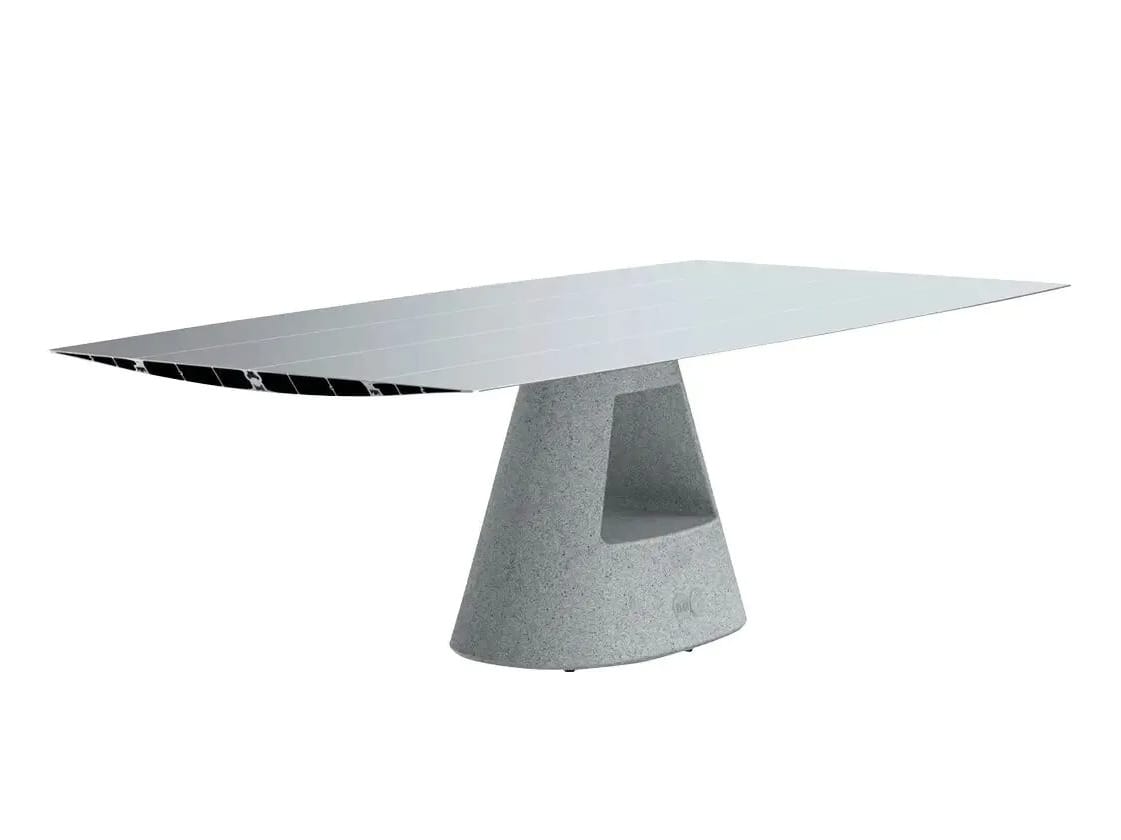 Прямоугольный обеденный стол из алюминия и бетона BD Barcelona Aluminium ARCH-00127398