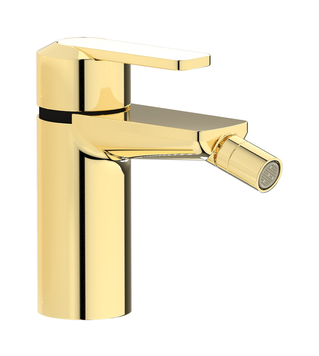 Смеситель для биде на 1 отверстие в комплекте с донным клапаном. WE ARE IB c6220ii Pale Gold C-67