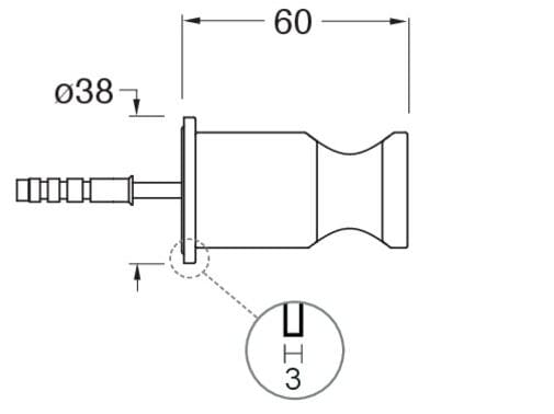 Держатель для душа CRISTINA Rubinetterie CRIPD449 ARCH-00077688 - Вид №1