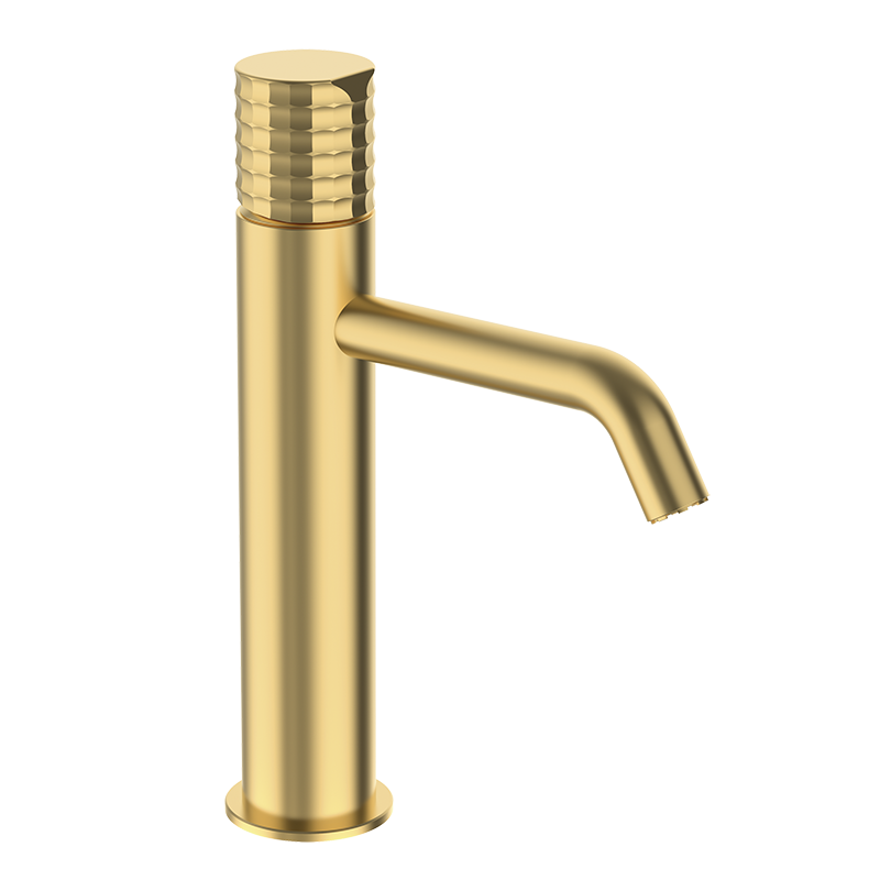 75540757 PREMIUM Матовый Gold XL Умывальник смеситель Матовое Золото GRB MIXERS Aura