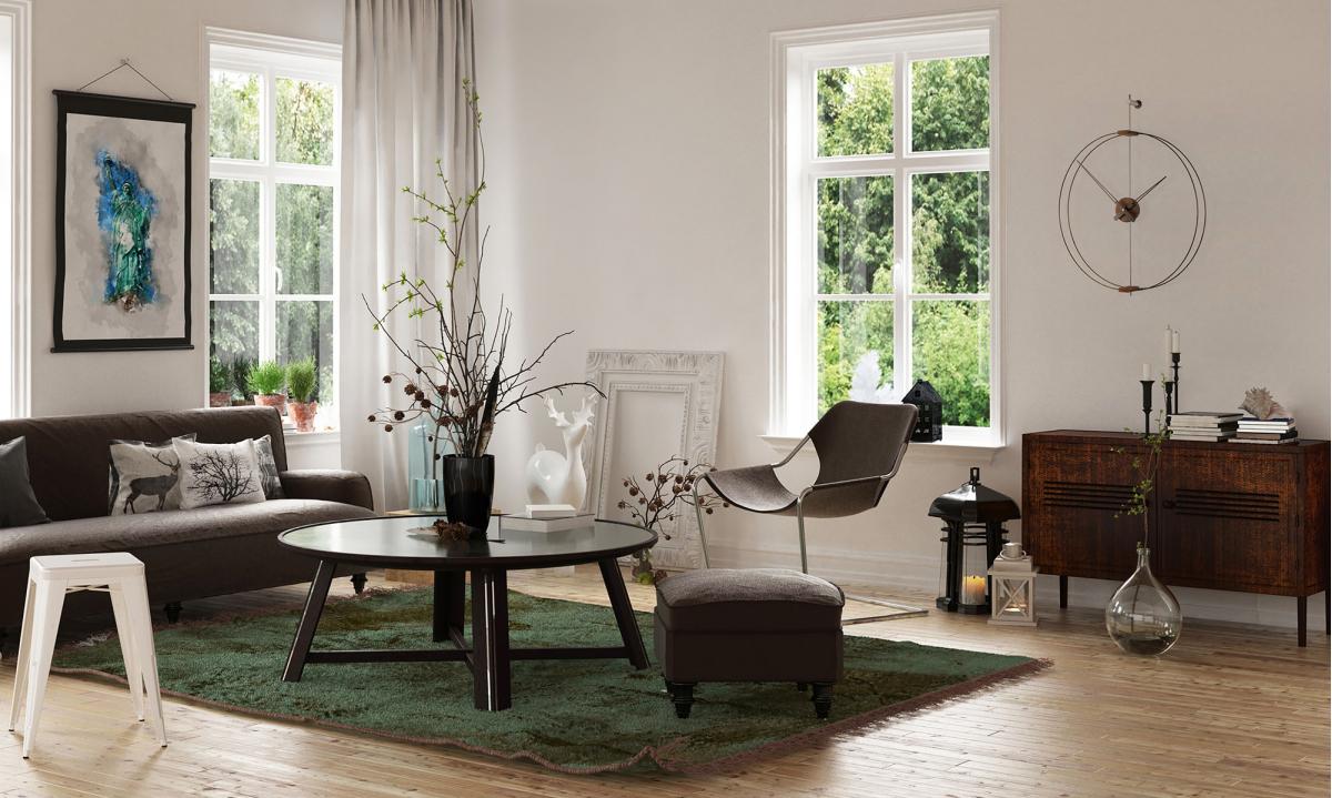 072323 Часы настенные Mini латунь-орех Nomon Barcelona - Вид №1