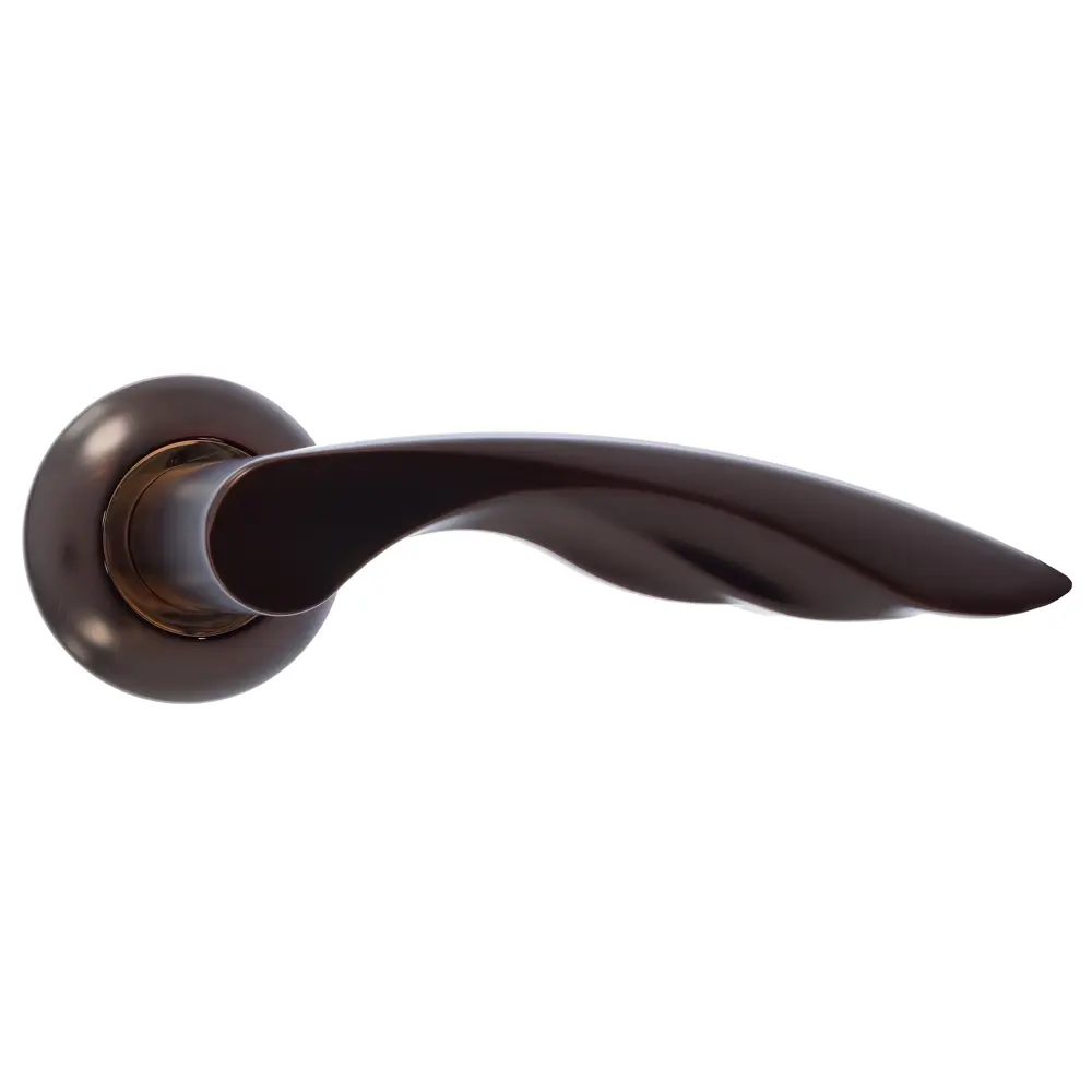 Ручки дверные на розетке Apecs H-0571-Z, цинковый сплав, цвет тёмная медь STLM-2103464