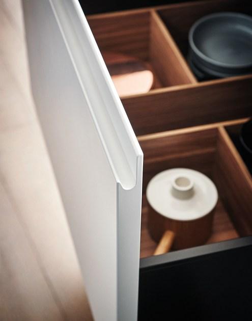 Cesar Лакированная встроенная кухня с меламиновым полуостровом Maxima 2.2 sun-id-1508172 - Вид №6