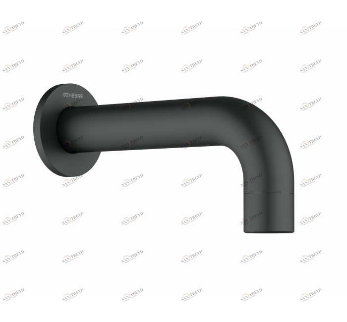 GENEBRE 1668 41 Черный излив для ванны с круглой стенкой 