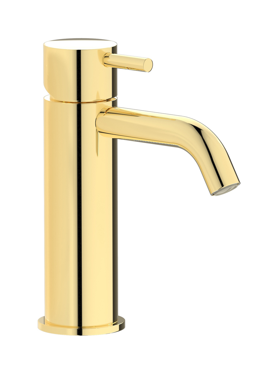 Смеситель для раковины на 1 отверстие в комплекте с донным клапаном WE ARE IB mt200ii Pale Gold MilanoTorino 