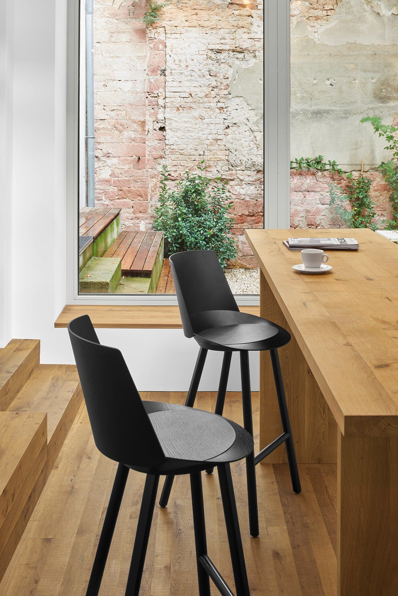 Высокий деревянный стул со спинкой e15 JEAN ARCH-00105571 - Вид №3