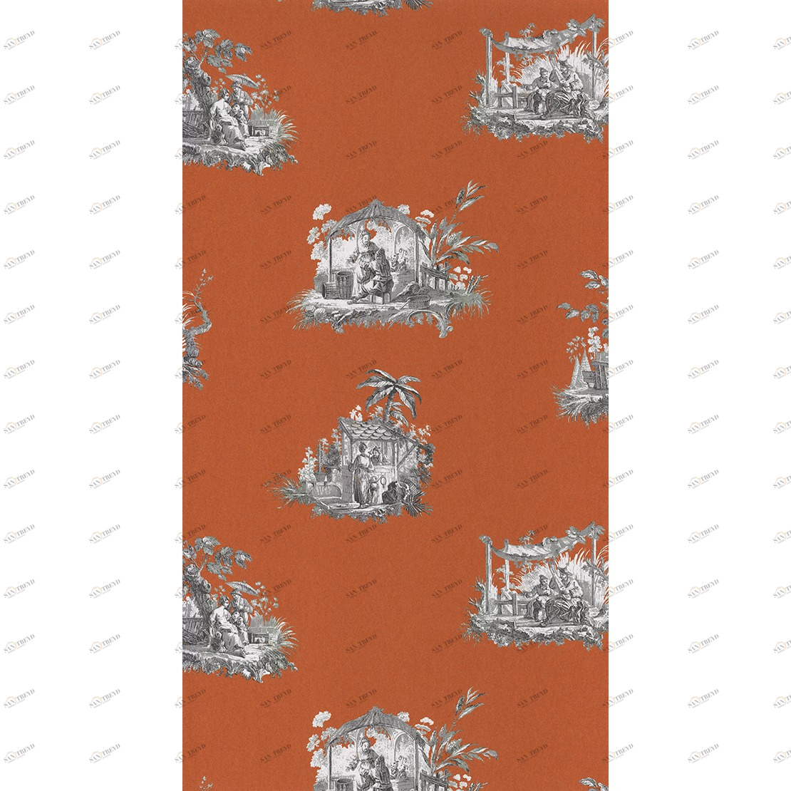 Рулон обоев FONTAINEBLEAU FONT81543101. Основа нетканый материал Casadeco