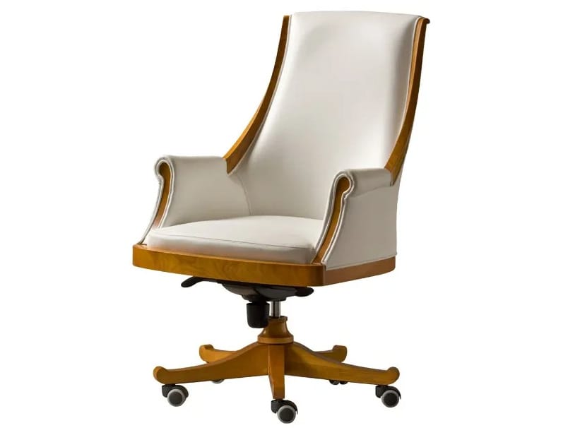 Вишневое вращающееся офисное кресло с колесами Morelato PRESIDENT ARCH-00071656