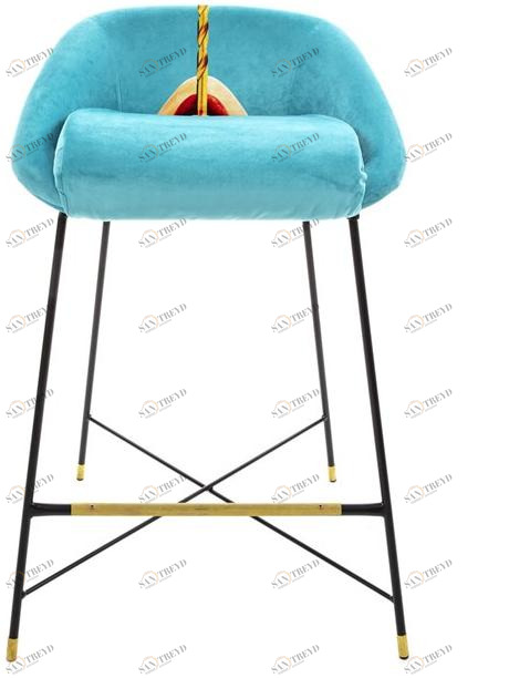 Seletti Высокий табурет из ткани со спинкой Seletti wears toiletpaper 16173