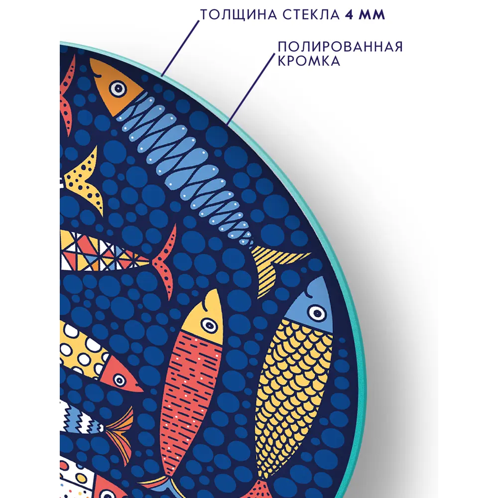Картина на стекле Postermarket Рыбки 40x40 см STLM-2170718 - Вид №2