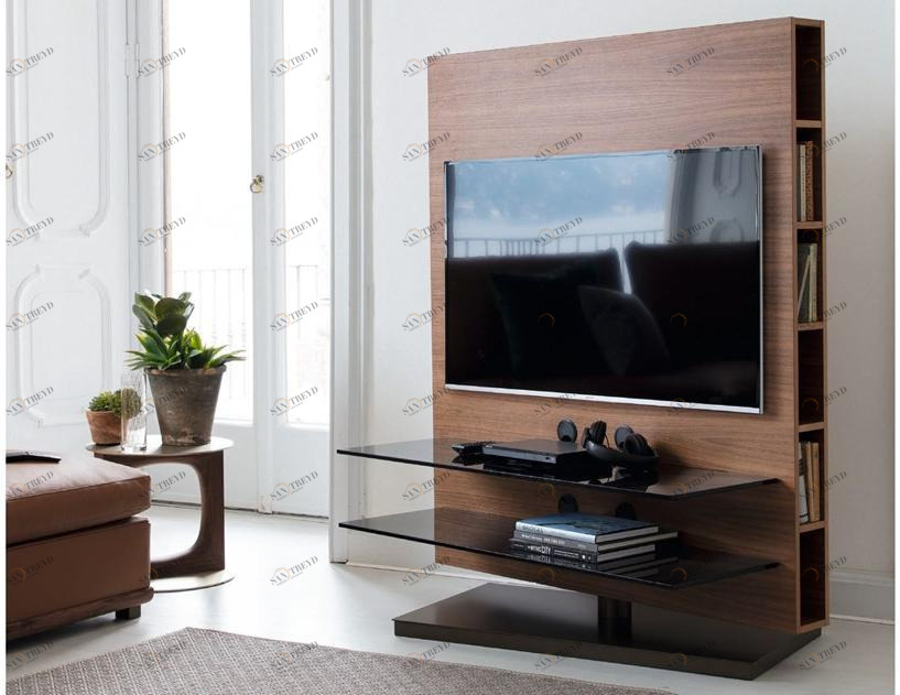 Porada Регулируемая тумба под телевизор из орехового дерева с книжным шкафом Iron sun-id-1397947