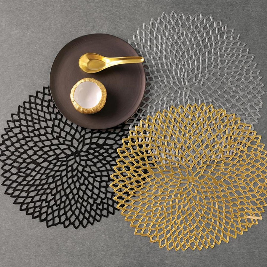 Салфетка виниловая Brass, овальная, 36х39 см Chilewich C0403DAHLBRAS - Вид №2