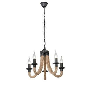 Подвесная люстра Vitaluce V4477-1/5 VITALUCE ДИЗАЙНЕРСКИЕ 328653 Черный;бежевый