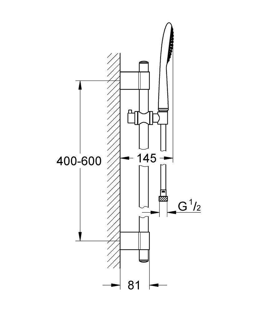 27528000 Душевой гарнитур Grohe Rainshower Solo хром - Вид №1