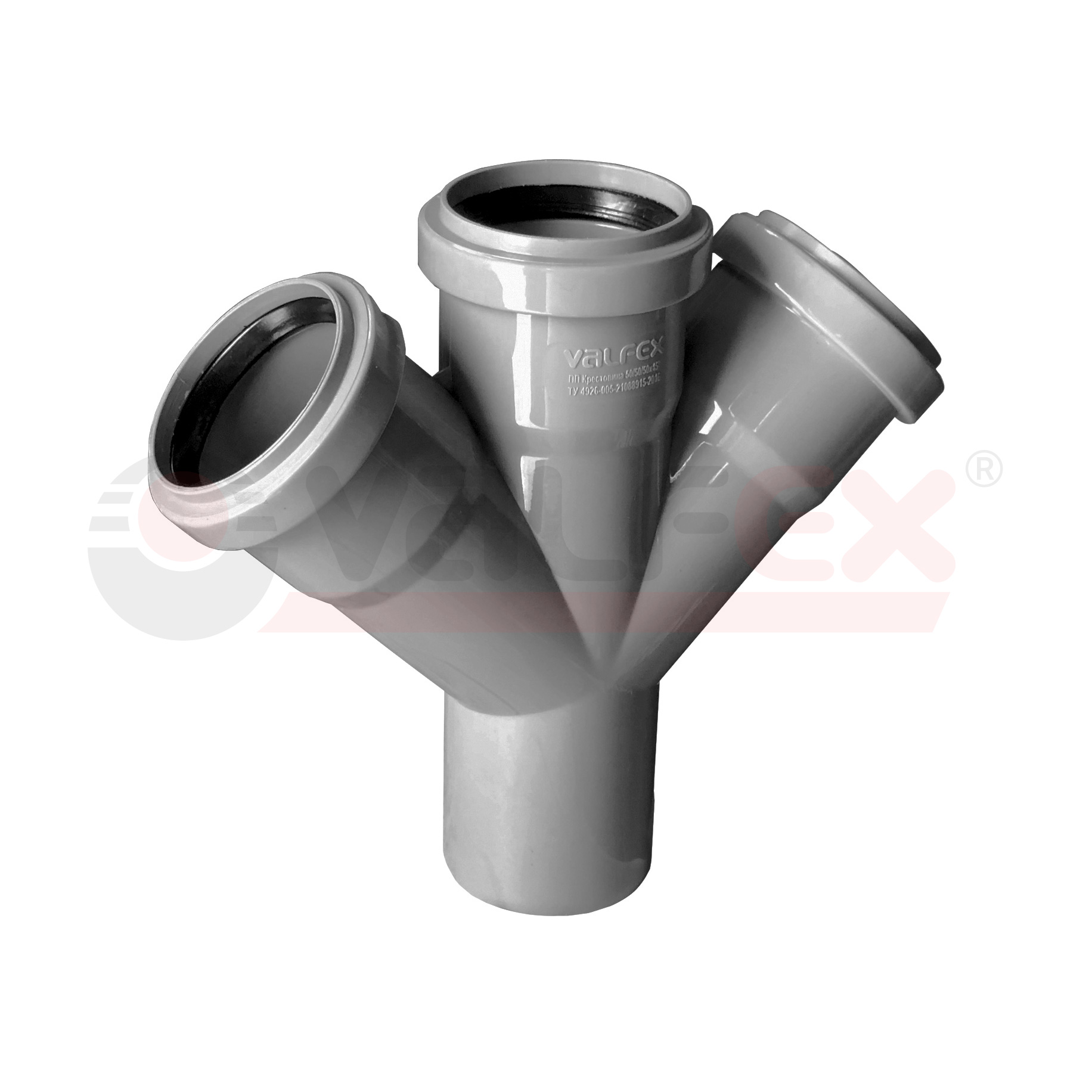 27111150 Valfex Крестовина одноплоскостная 45° для внутренней канализации 