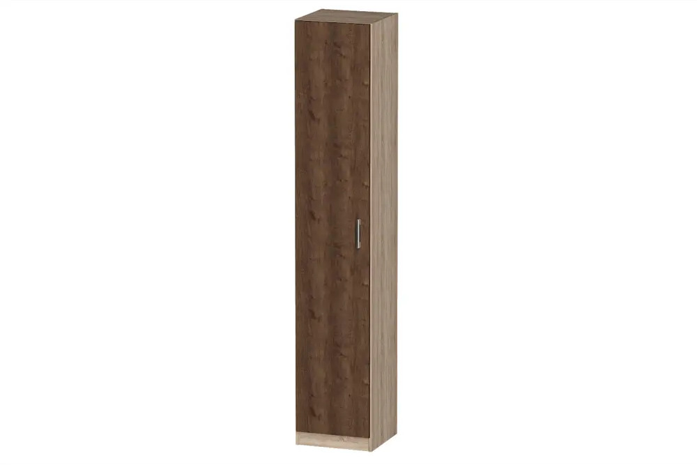 91368653 Шкаф распашной Furnistyle Лайф ЛШК-01 40x215x40 см ЛДСП цвет дуб сонома/дуб коричневый табак STLM-1079947