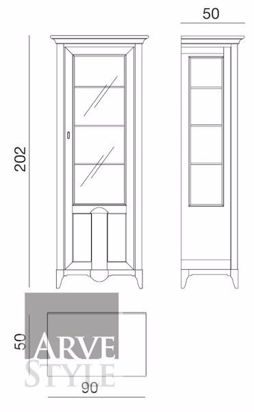 Arvestyle Витрина из лакированного массива дерева Salieri sun-id-1433598 - Вид №6