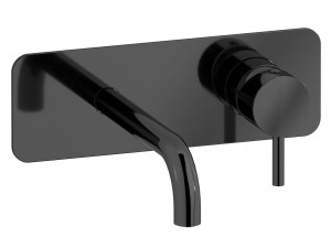 Настенный смеситель для раковины с 2 отверстиями и автоматическим сливом