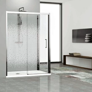 Душевой уголок 155x95 KUADRA 2P+F Novellini KUADRA с принтом Ravenna