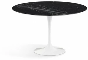 KNOLL Круглый стол с мраморной столешницей и алюминиевым основанием Tulip