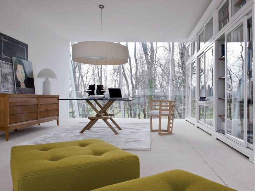 Morelato Квадратный стол из дерева и стекла Contemporaneo 5709/f - Вид №1