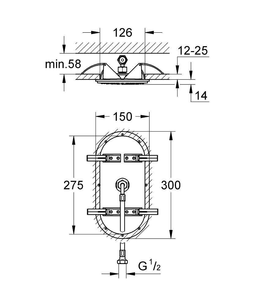 27861000 Верхний душ Grohe Rainshower Veris хром - Вид №1