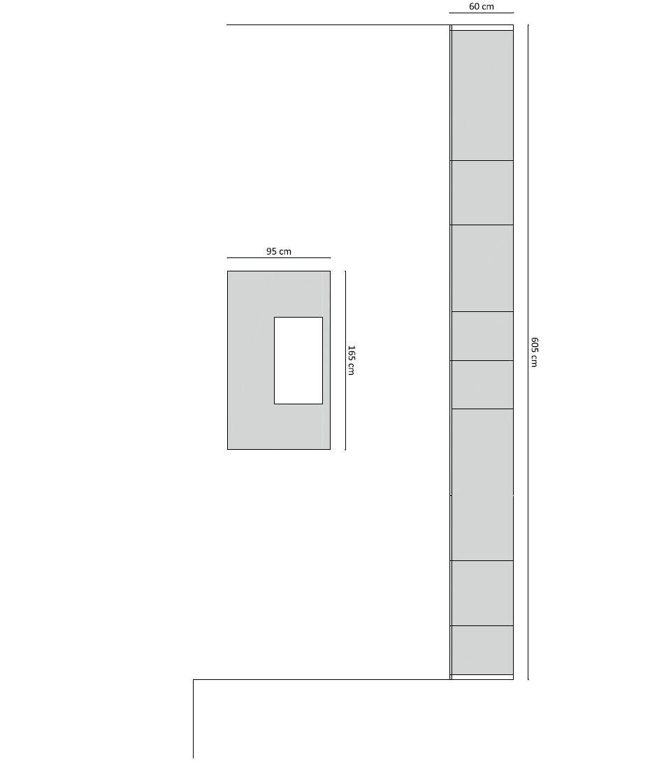 Линейная кухня с праздничным островом TM Italia Cucine K6 ARCH-00099257 - Вид №4