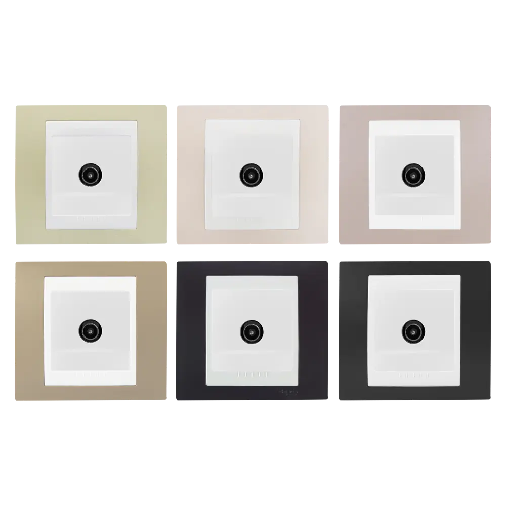 ТВ-розетка оконечная встраиваемая Systeme Electric Unica шлейф, цвет белый STLM-2078604 - Вид №1