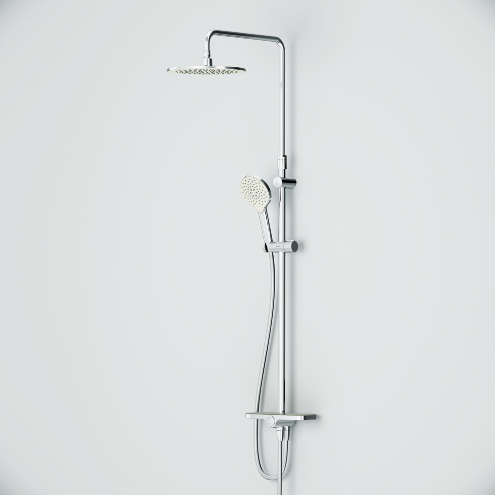 F0780200 душ.система: верхн.душ 250мм ручной душ 120 мм 3 функции душ.штанга 1030-1460 мм AM.PM Like - Вид №8