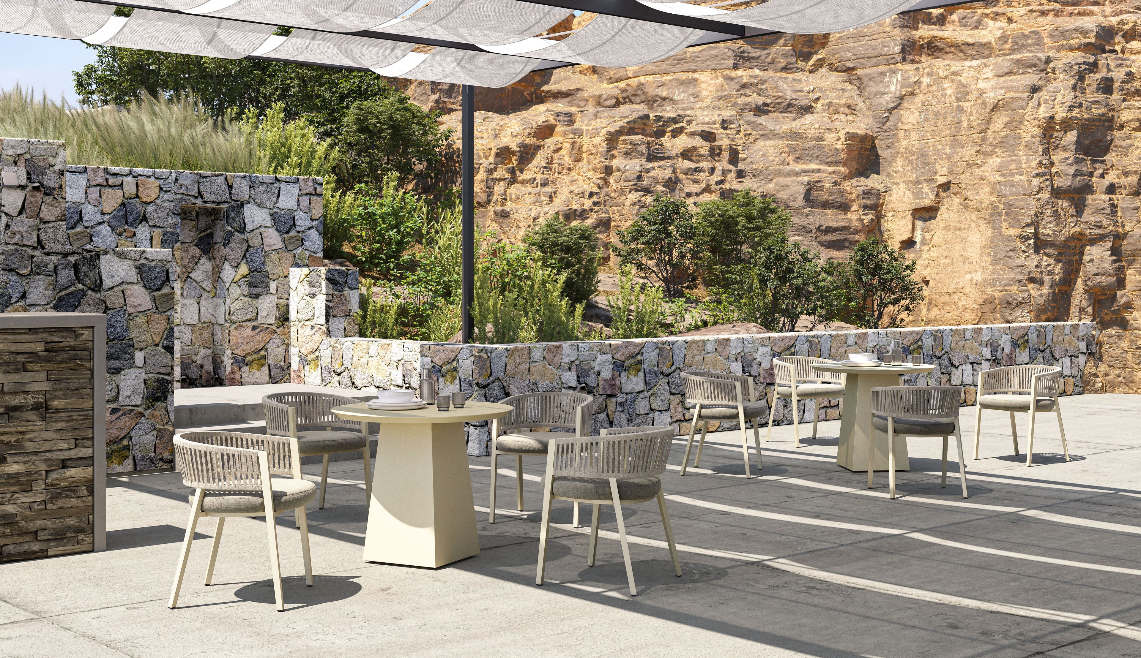 Тканевое садовое кресло с подлокотниками VINEKO Mia ARCH-00047860 - Вид №4