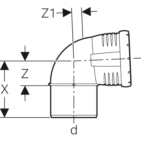 393.722.14.1 Отвод Geberit Silent-Pro Geberit  - Вид №15