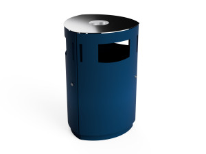 Стальная корзина для мусора с пепельницей